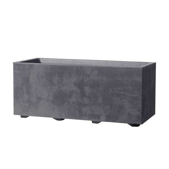 Muret Millenium à réserve d'eau en plastique Anthracite 59x25xH.25cm