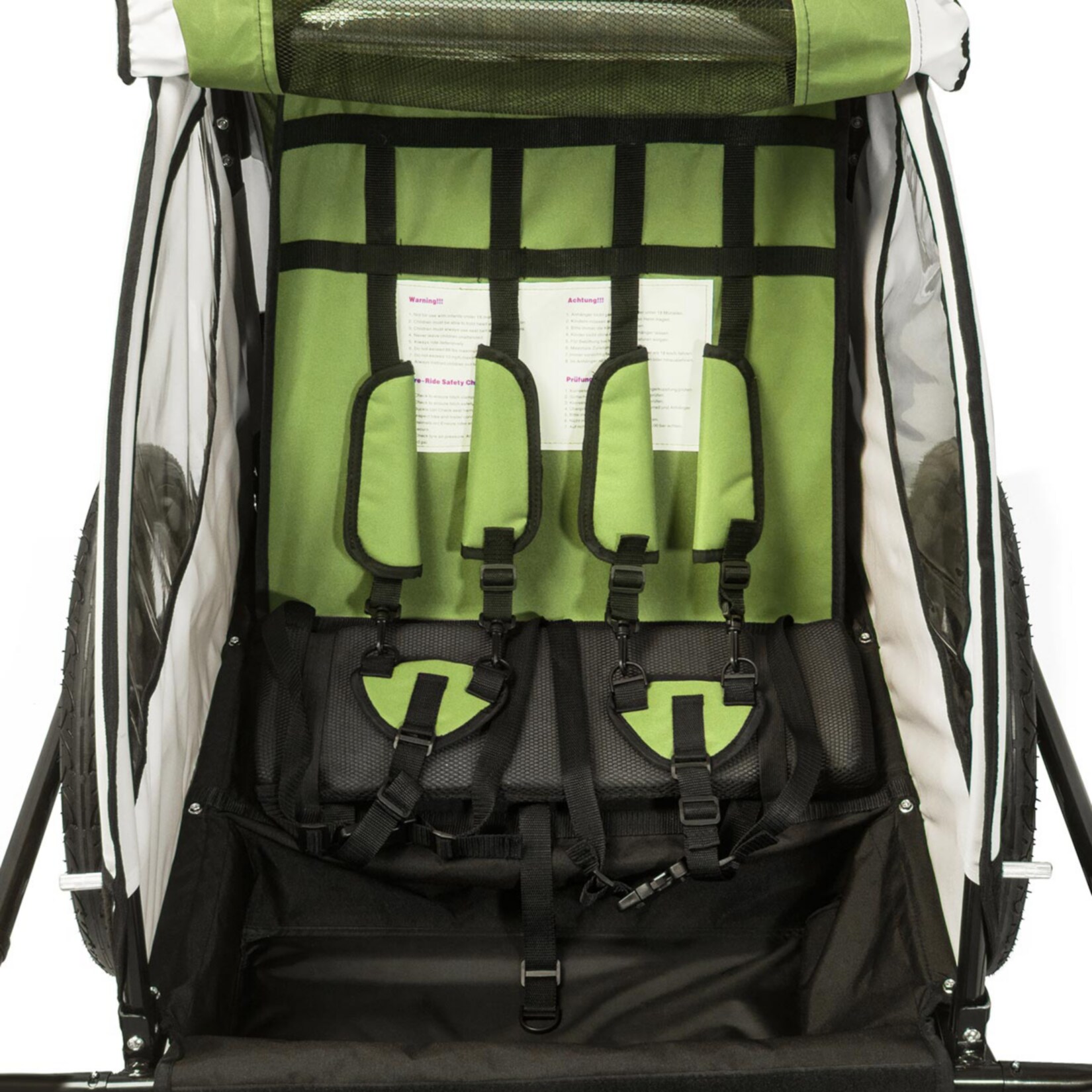 SAMAX 360° drehbarer Fahrradanhänger 2in1 Jogger - in Grün - Black Frame
