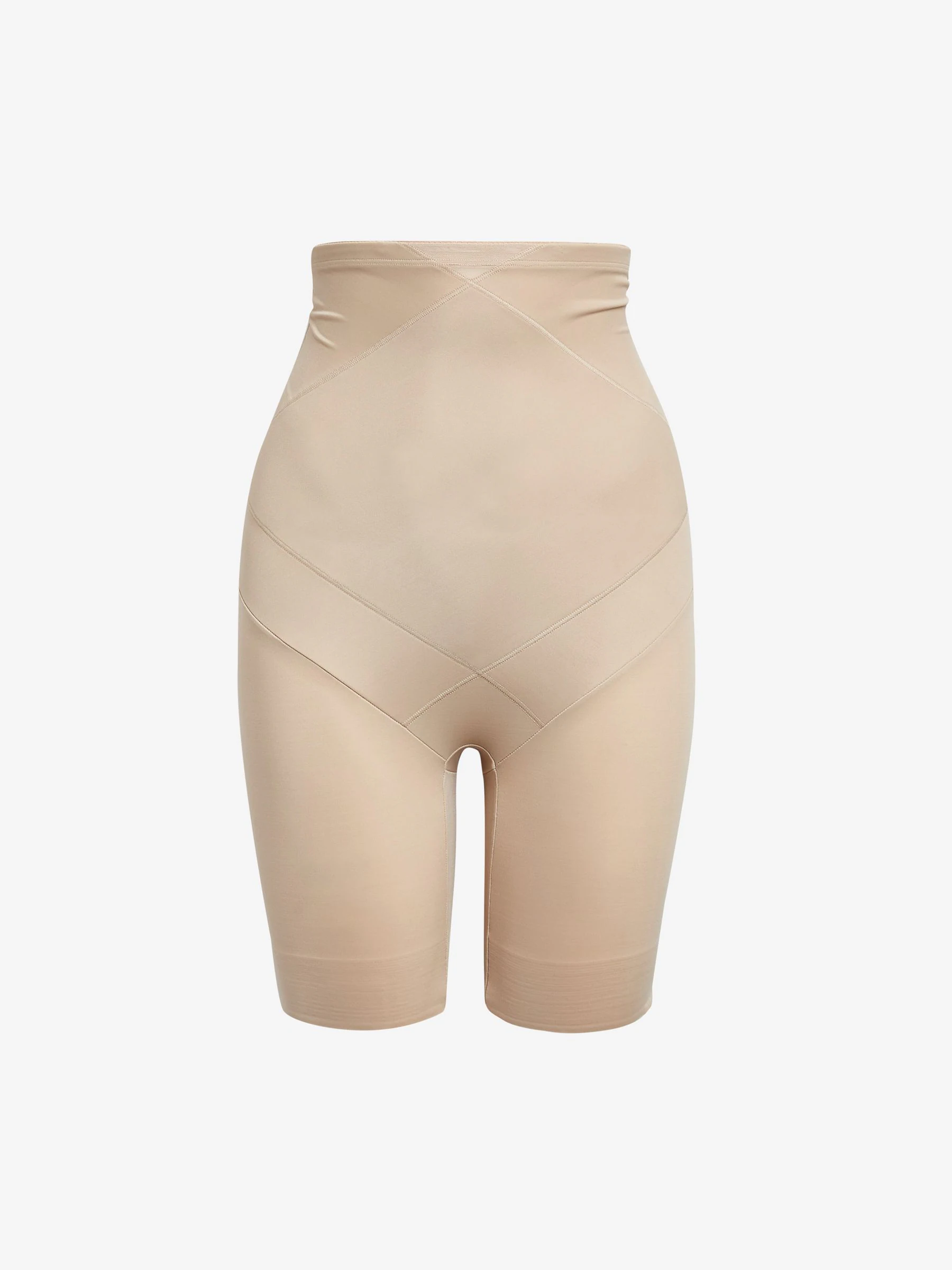 Warm beige - Miraclesuit - Dijen afslankende shapewear-short met hoge taille