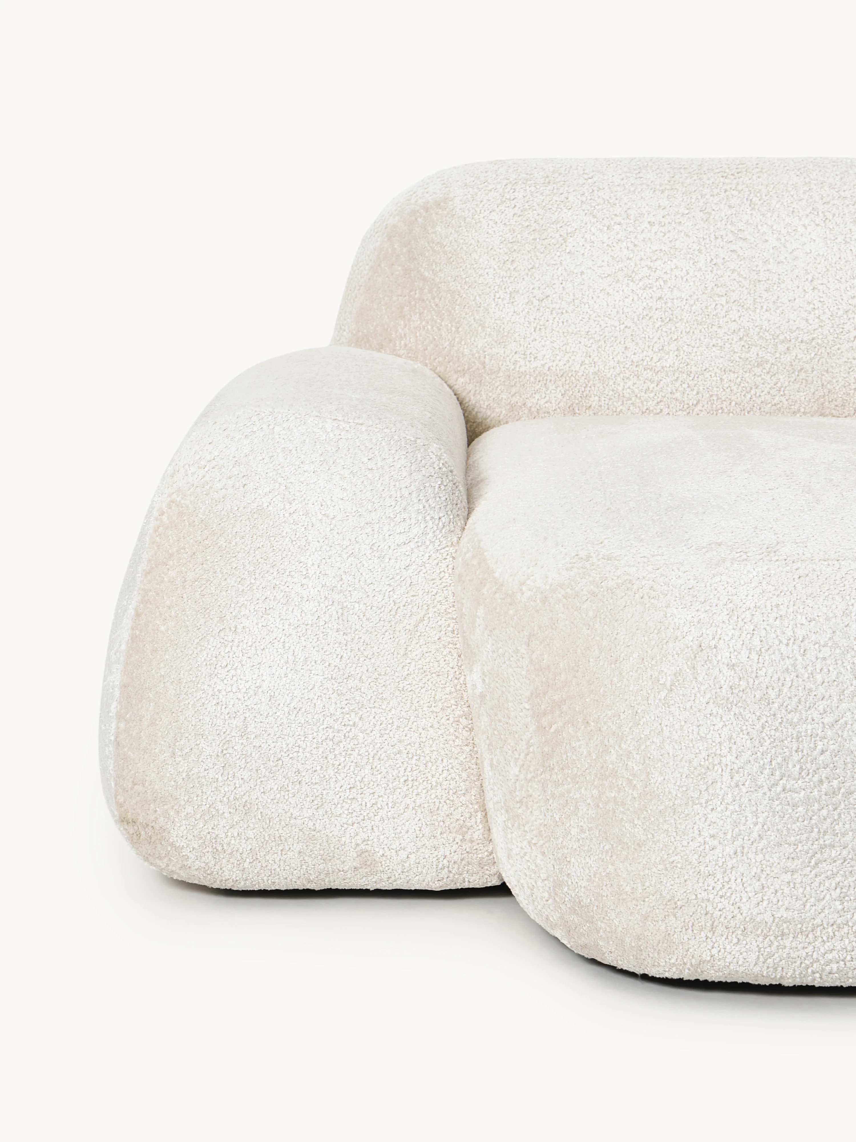 XL teddy bouclé loungestoel Wolke