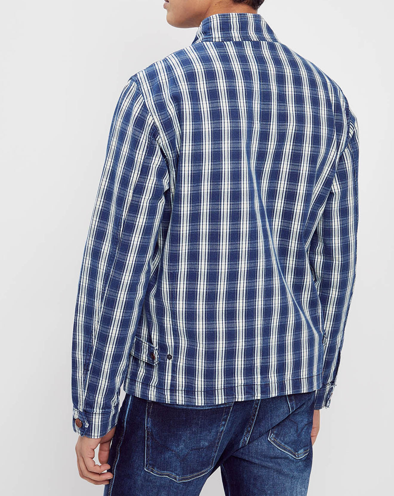 Pepe Jeans Veste à carreaux Com Archive à carreaux bleue