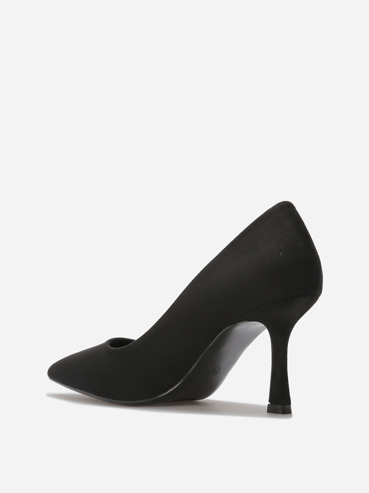 Escarpins pointus en suédine- Noir
