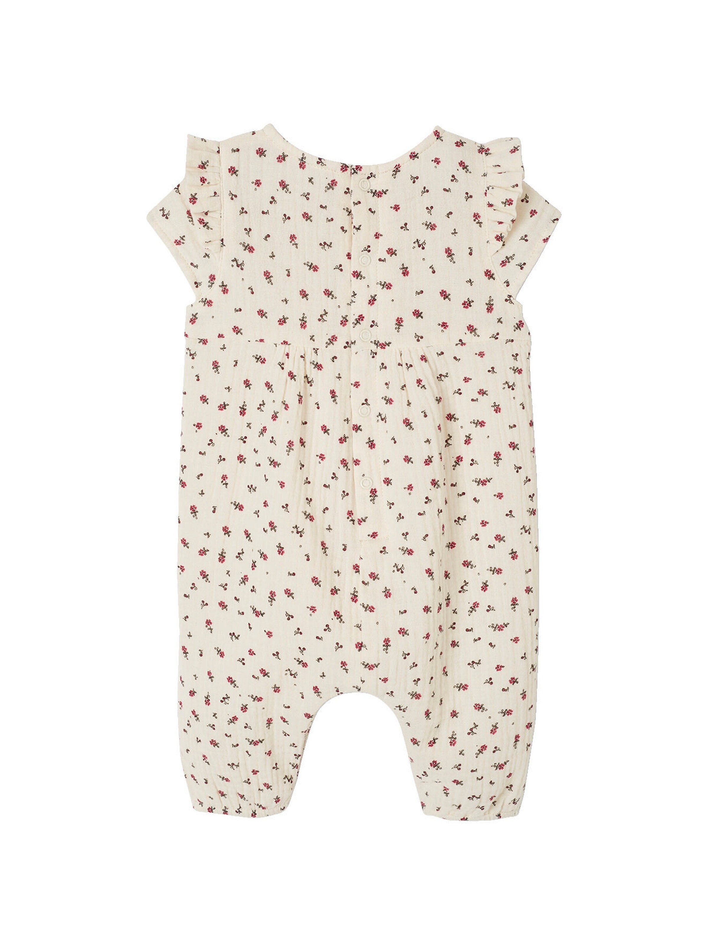Vertbaudet Baby Overall aus Musselin wollweiß