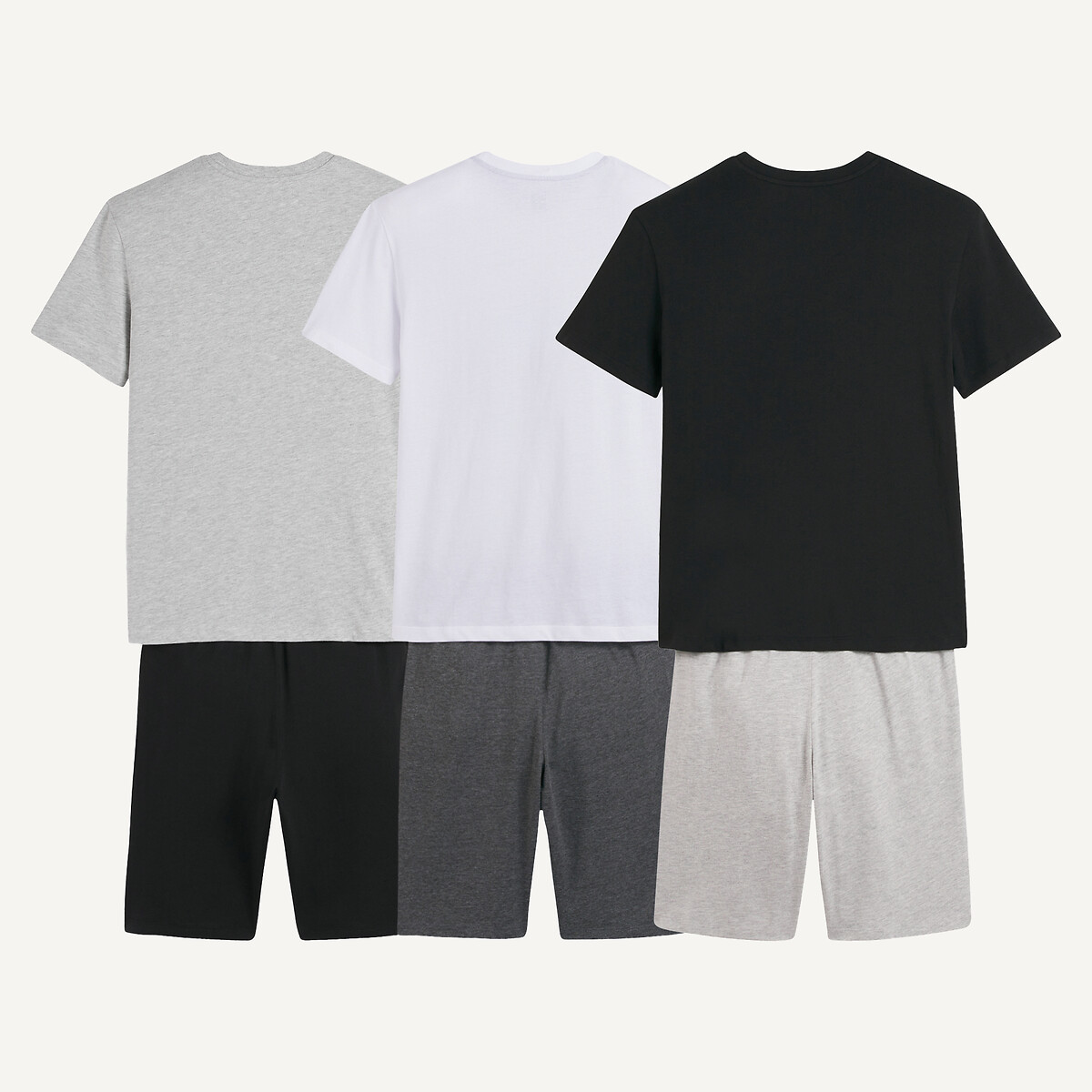 COLEÇÃO LA REDOUTE<br>Conjunto de 3 shorts de pijama de algodão