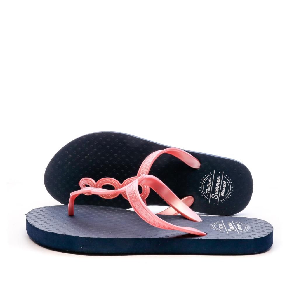 Beppi Tongs Marine/Rose Femme Beppi