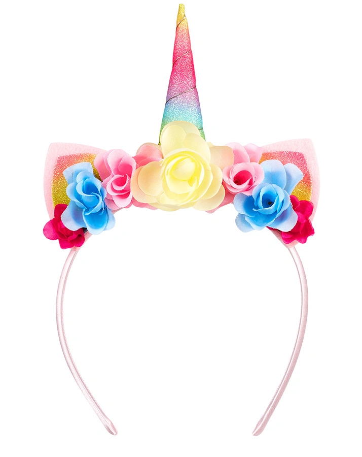 Haarreif EINHORN - BUNTES HORN in bunt