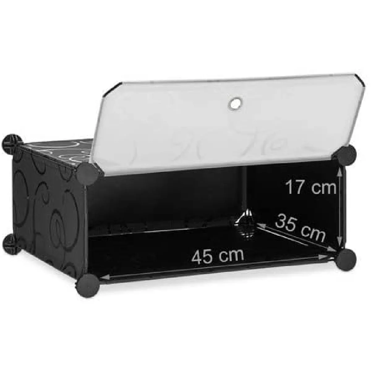 Helloshop26 Armoire à chaussures modulable - Noir