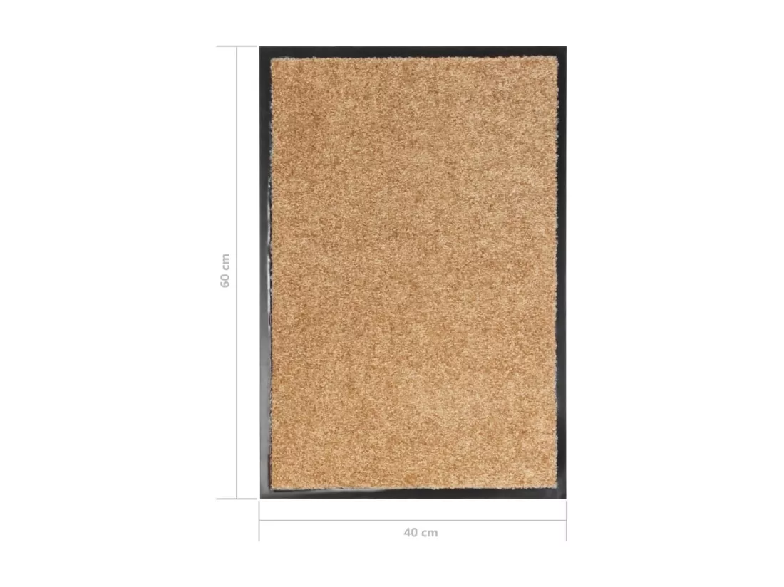 Paillasson lavable Crème 40x60 cm