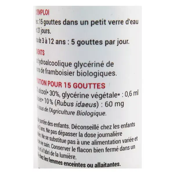 Macerado de Glicerina de Framboesa Orgânica Oemine 30ml