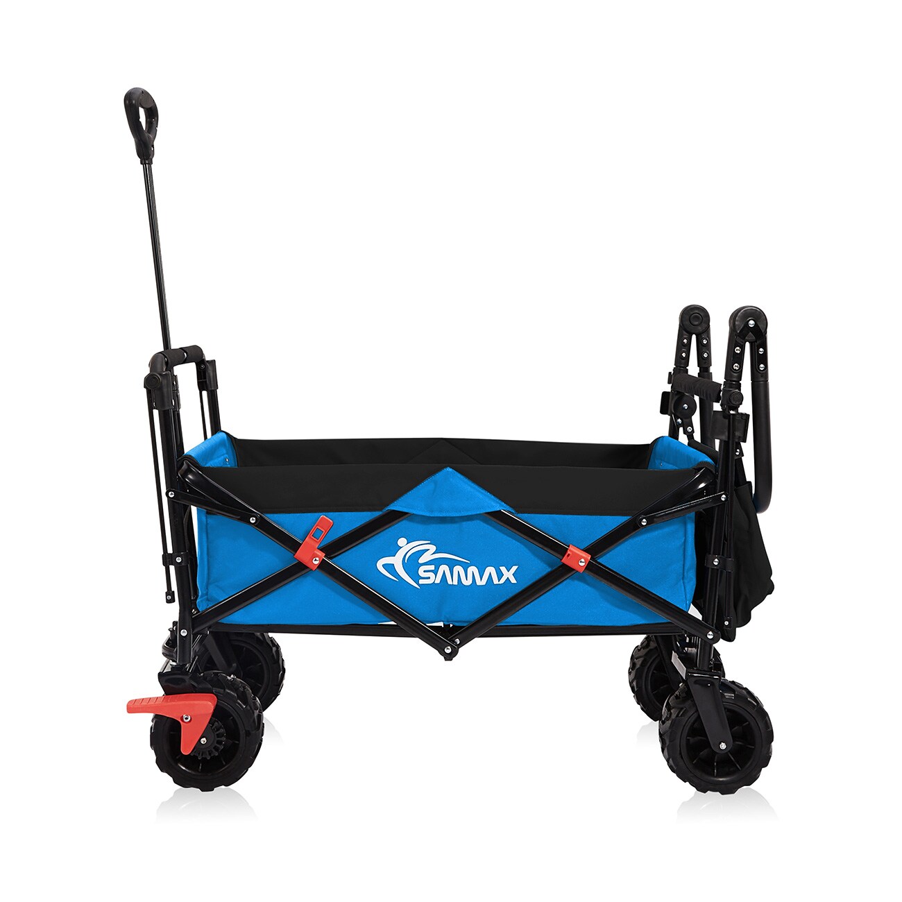 SAMAX Faltbarer Bollerwagen Offroad mit Dach - Blau