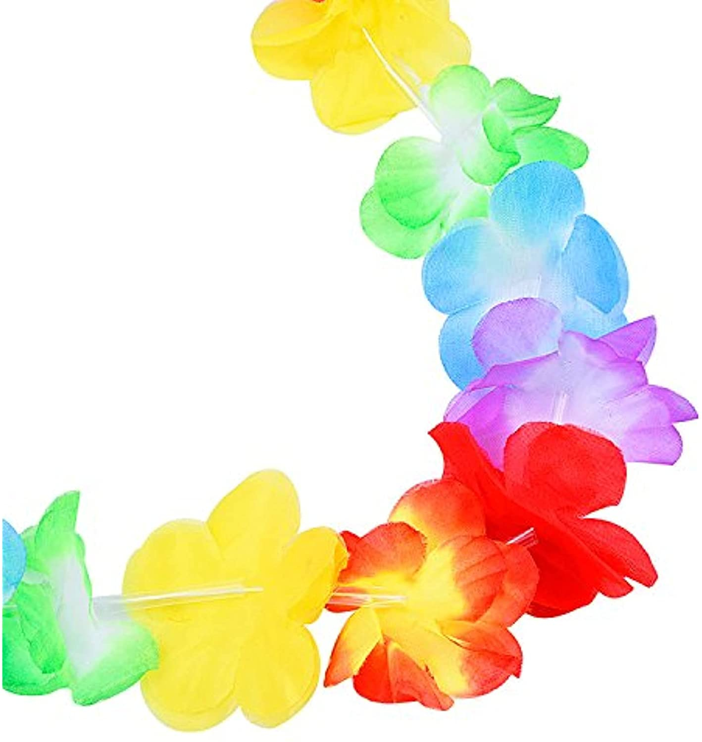 (10er Set) Hawaii Blumen Kette Fotorequisiten Party Accessoires Deko (OneSize) - Bunt
