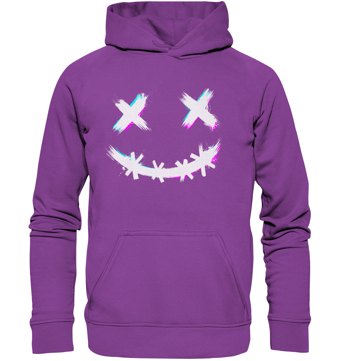 DartSturm - Scary Smile - Weiß - Basic Unisex Hoodie