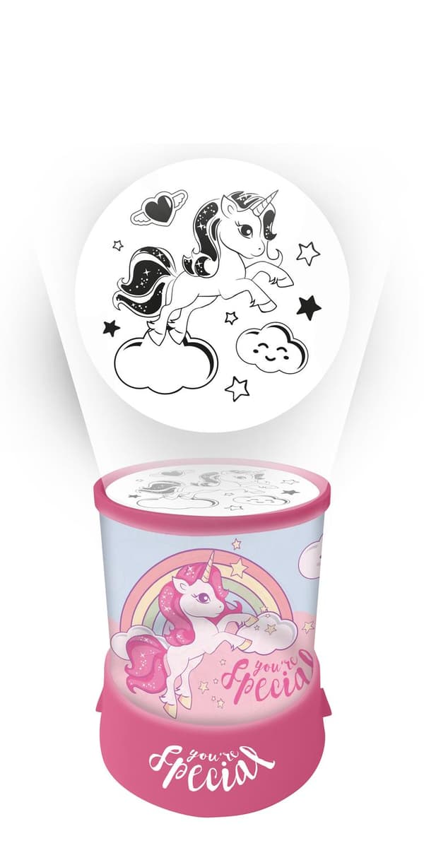Unicorn nattlampe lampe bordlampe projektor enhjørning