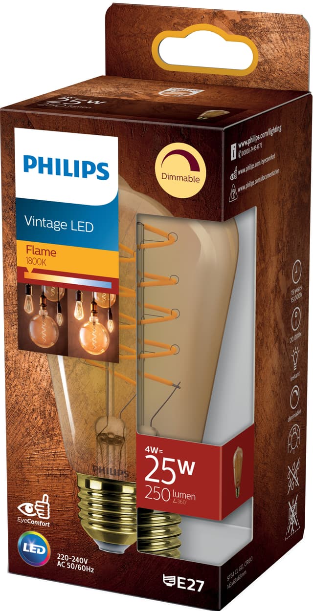 Philips LED-pære 4W E27