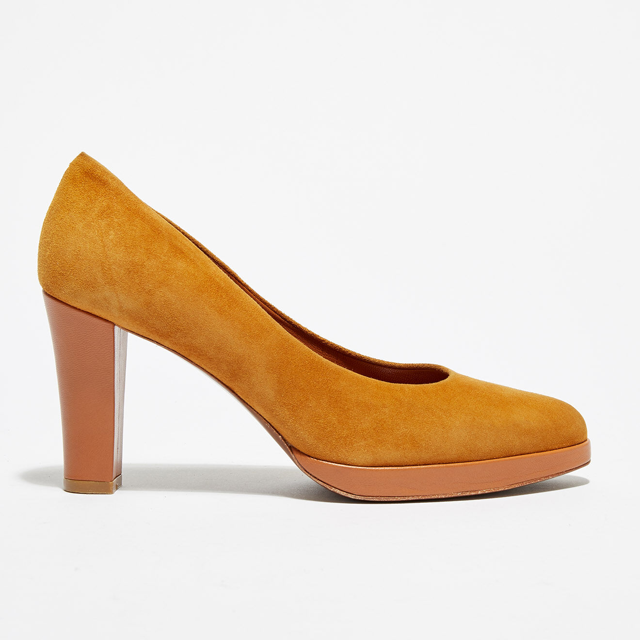 Carel Escarpins en Velours de Cuir Euterpe camel - Talon 9 cm
