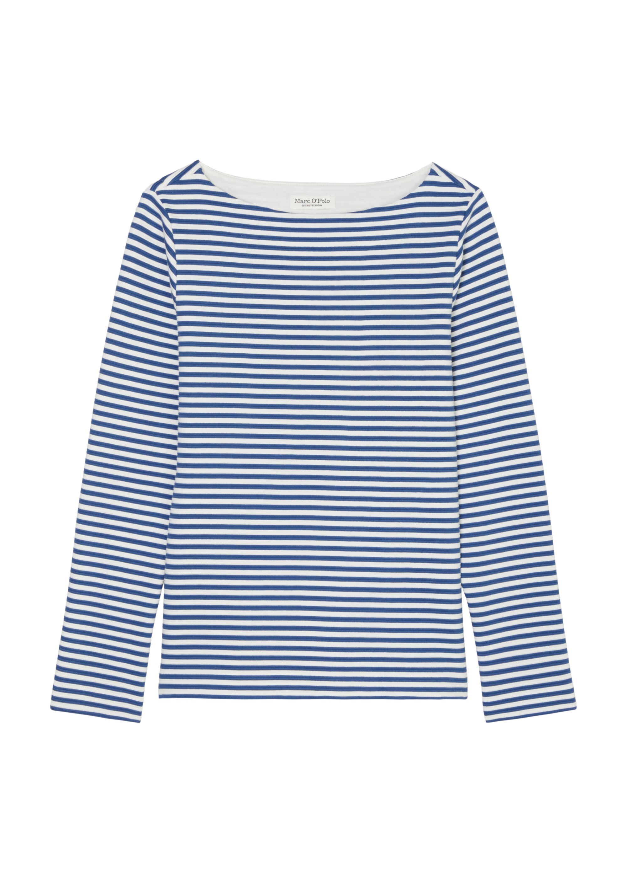 Streifen-Longsleeve regularaus Ottoman-Jersey