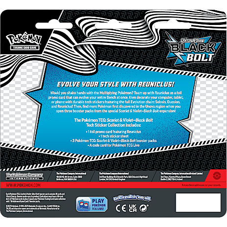 Pokémon Scarlet & Violet TCG black bolt tech sticker collection