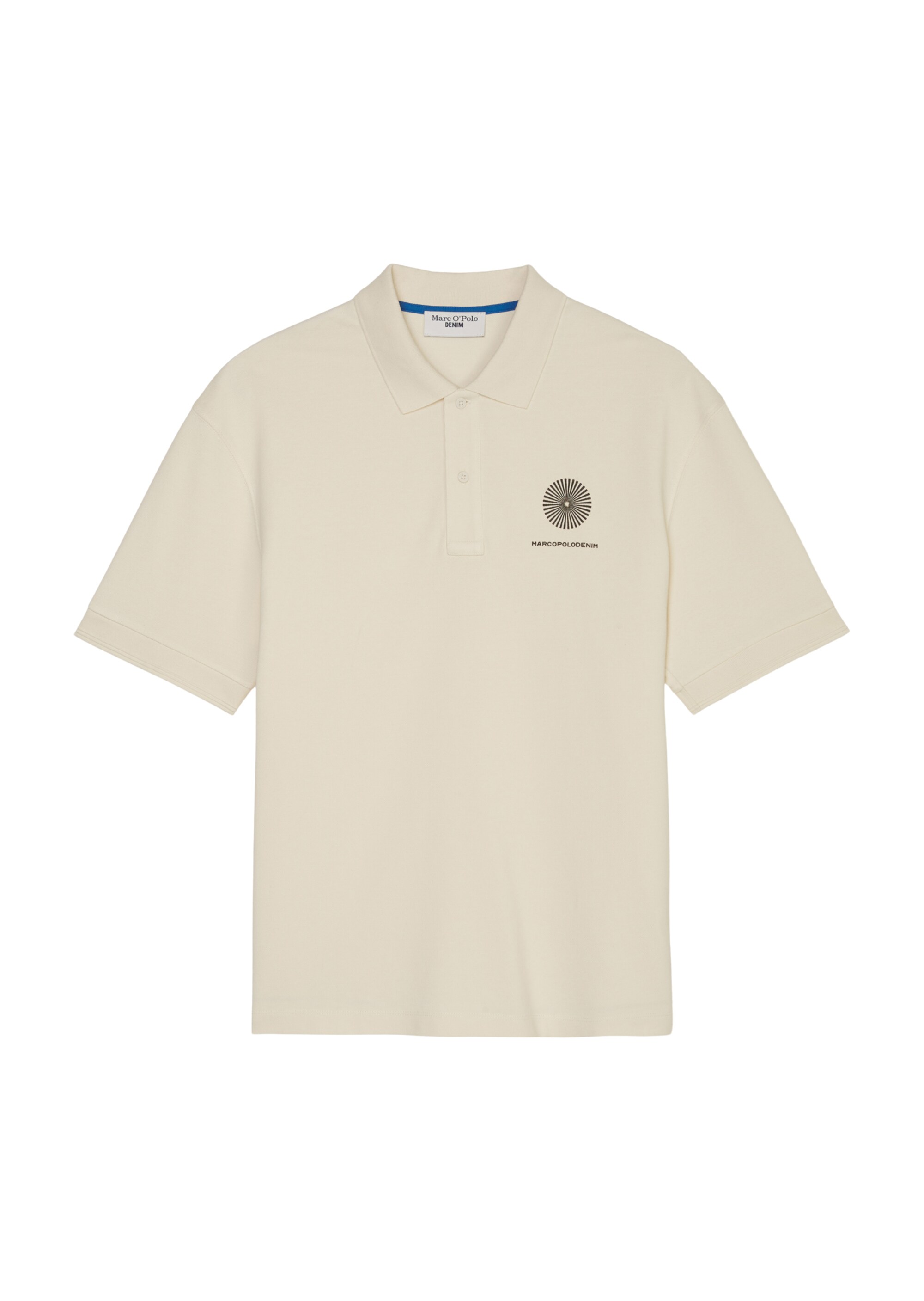 Kurzarm-Poloshirt Piqué oversized aus reiner Bio-Baumwolle