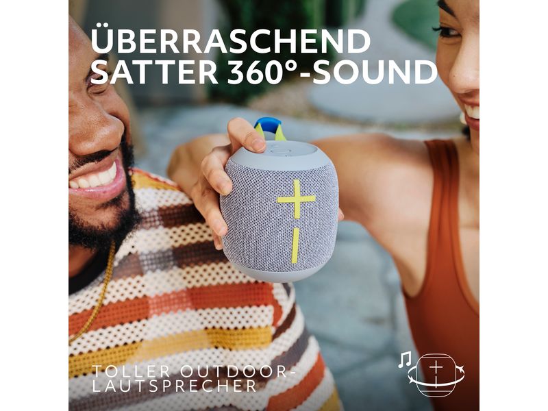 Ultimate Ears Bluetooth Speaker WonderBoom 4 Schwarz Wasserfester, kompakter Bluetooth-Lautsprecher mit bis zu 14 Stunden Akkulaufzeit
