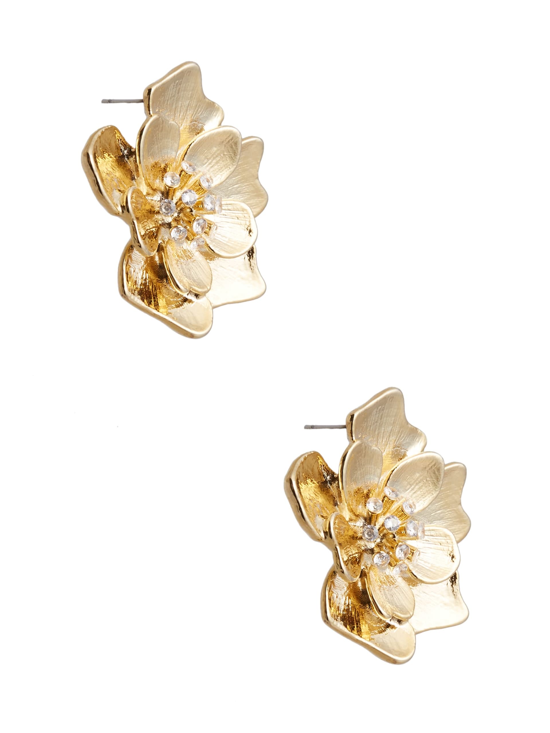 Brinco de flor dourado
