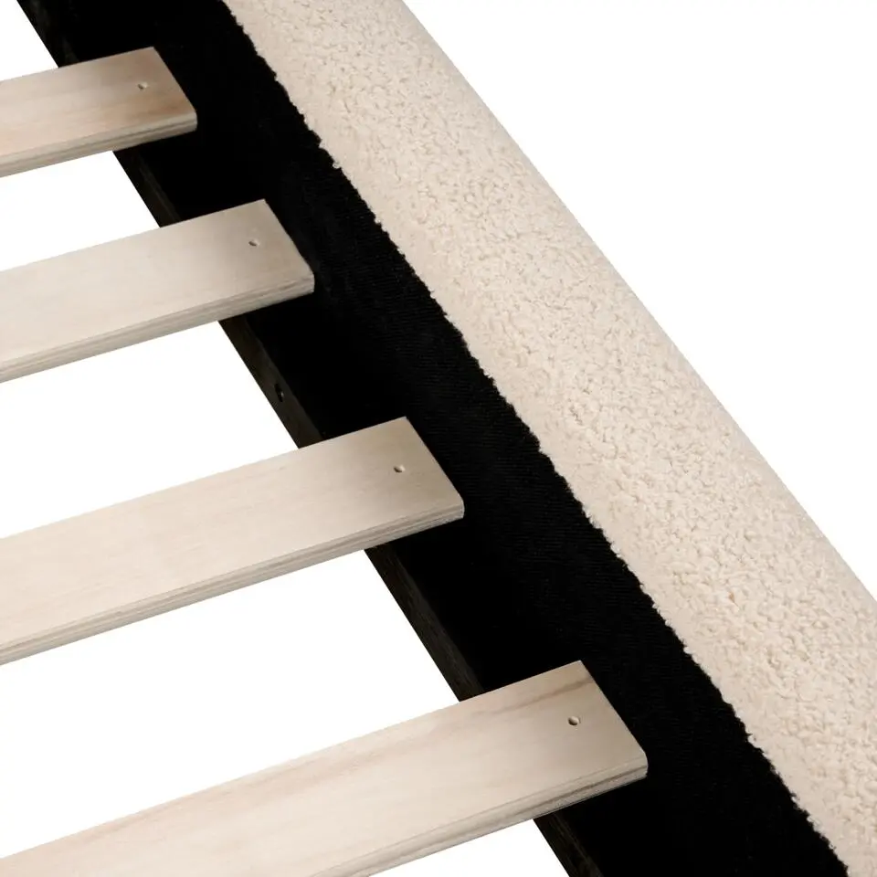 VAUCLUSE - Tweepersoonsbed - Beige - 140 x 200 cm - Bouclé