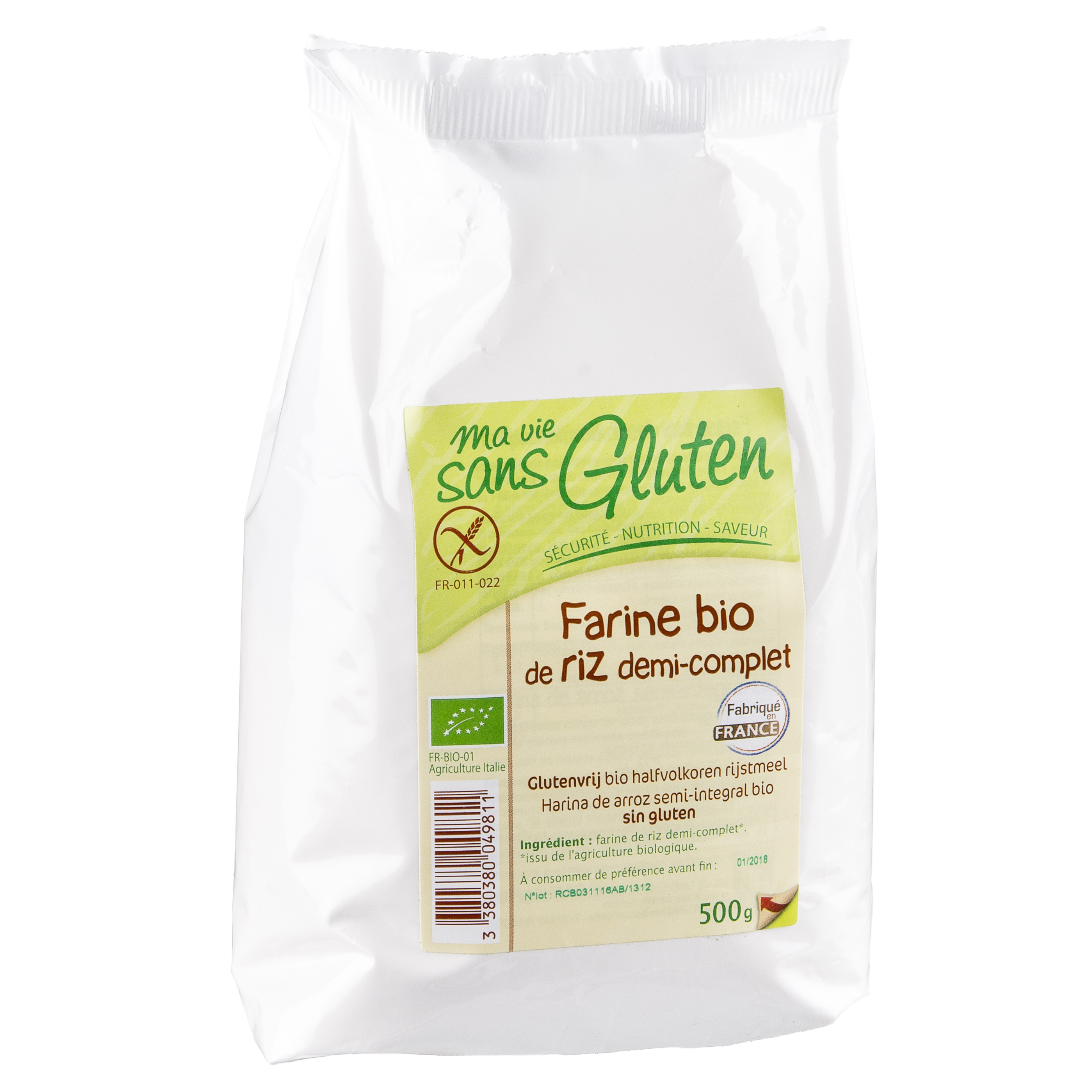 Ma Vie Sans Gluten Mehl<br>500 g, Reis Halbvollkorn