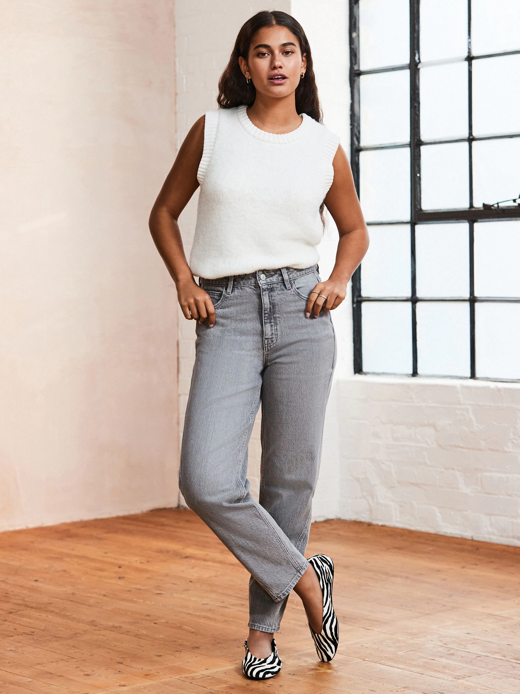 Grijs - Authentieke Carrot Barrel jeans