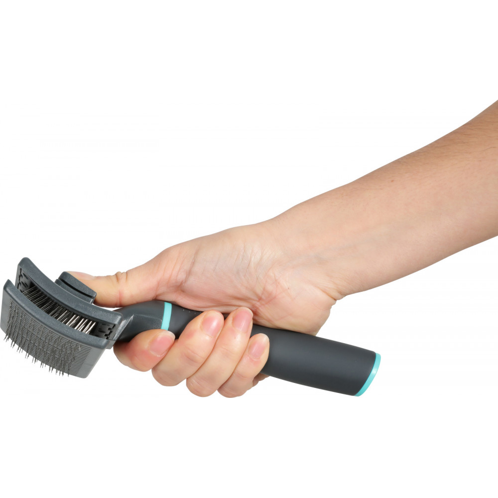 Zolux-Brosse Retractable Slicker Tamanho G 10,8 x 7,6 x 21 cm Linha ANAH para Cães ZO-470808