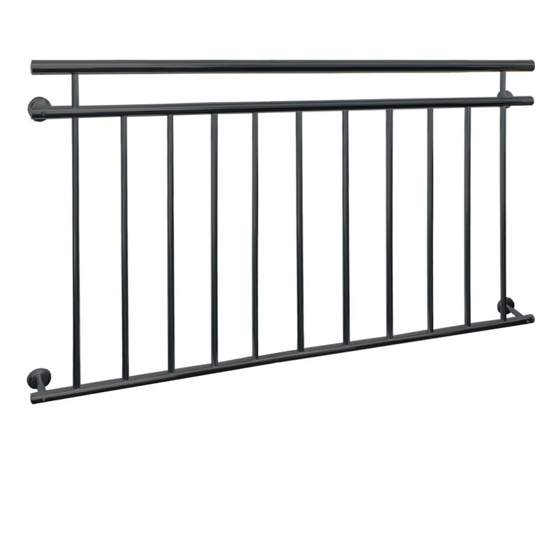 ECD Duitsland Franse balkonleuning 156 x 90 cm | met 11 vulstaven | antraciet | mat en structuur | van gepoedercoat staal | balkonleuning, balkonhek, raamrooster