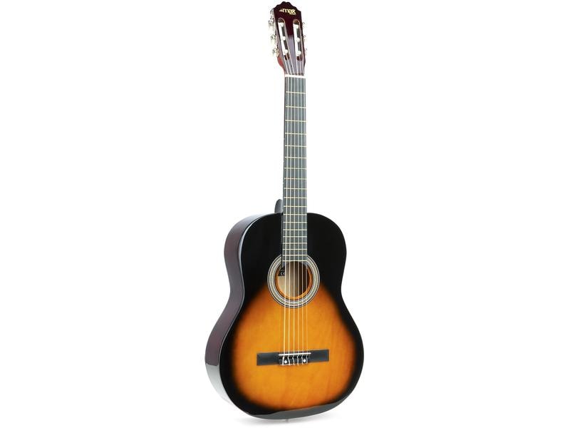 MAX Konzertgitarre SoloArt Set Sunburst Klassische Gitarre mit Zubehör