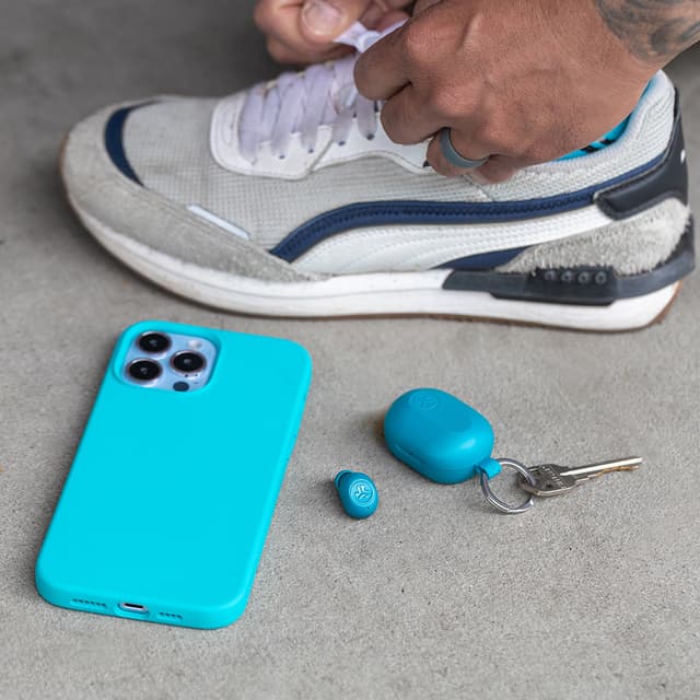 JLab Jbuds Mini true wireless in-ear høretelefoner (aqua)