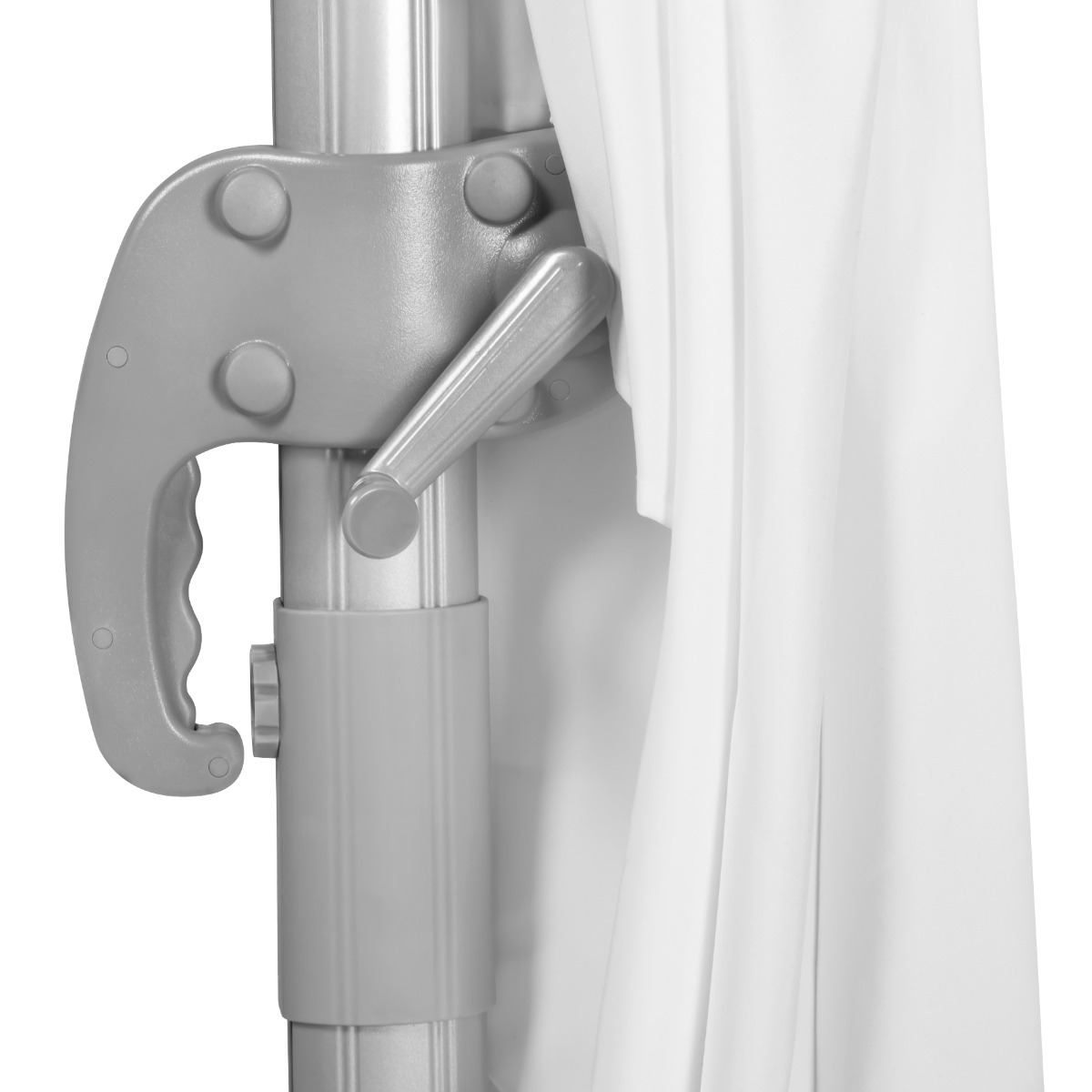 Vonroc Premium Pisogne 300 zweefparasol met 4 tegels - White