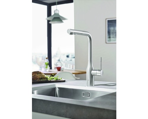 GROHE keukenkraan met handdouche ESSENCE supersteel mat 30270DC0