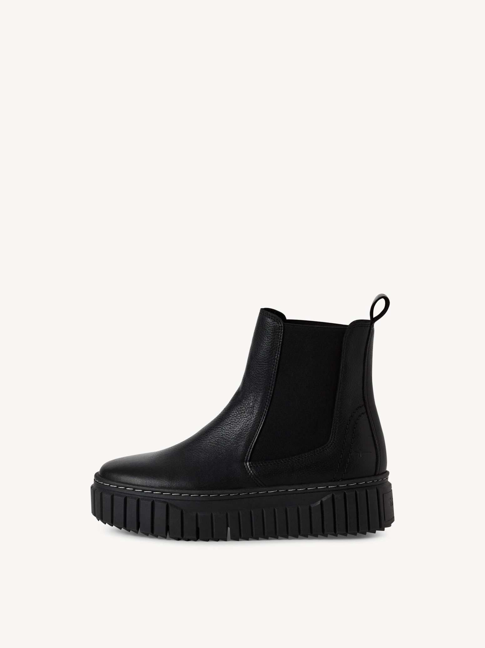 Leren Chelseaboot - zwart