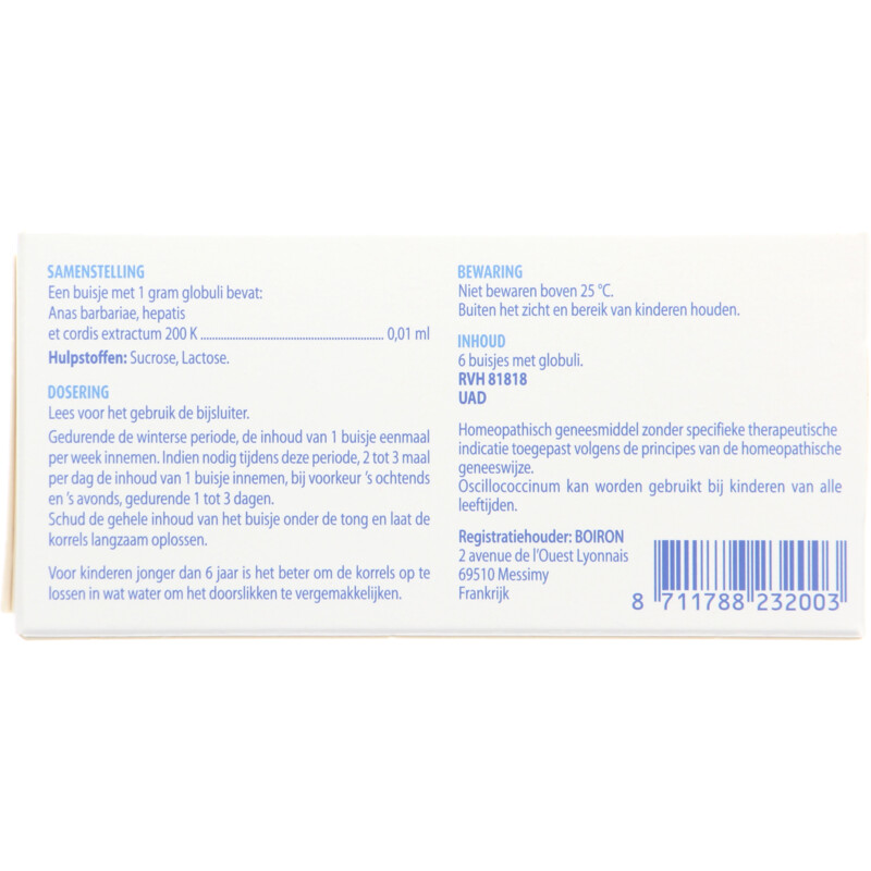 Oscillococcinum Homeopatisch geneesmiddel