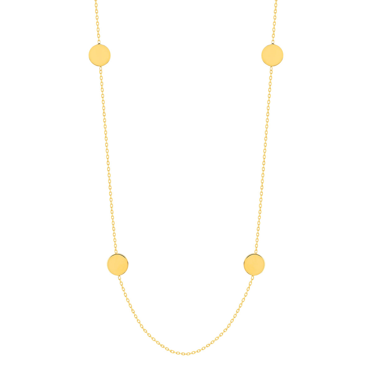 Sautoir plaqué or jaune 80 cm