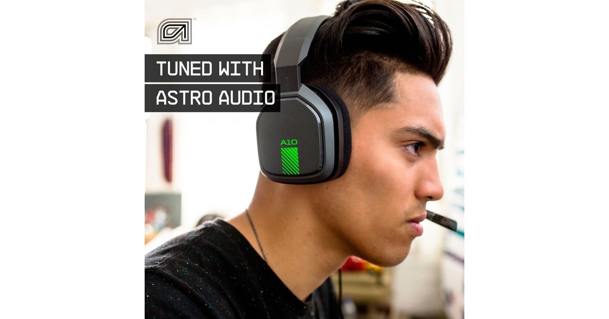 ASTRO GamingA10 headset over-ear gaming headset  (Zwart/groen, Pc, Xbox One)