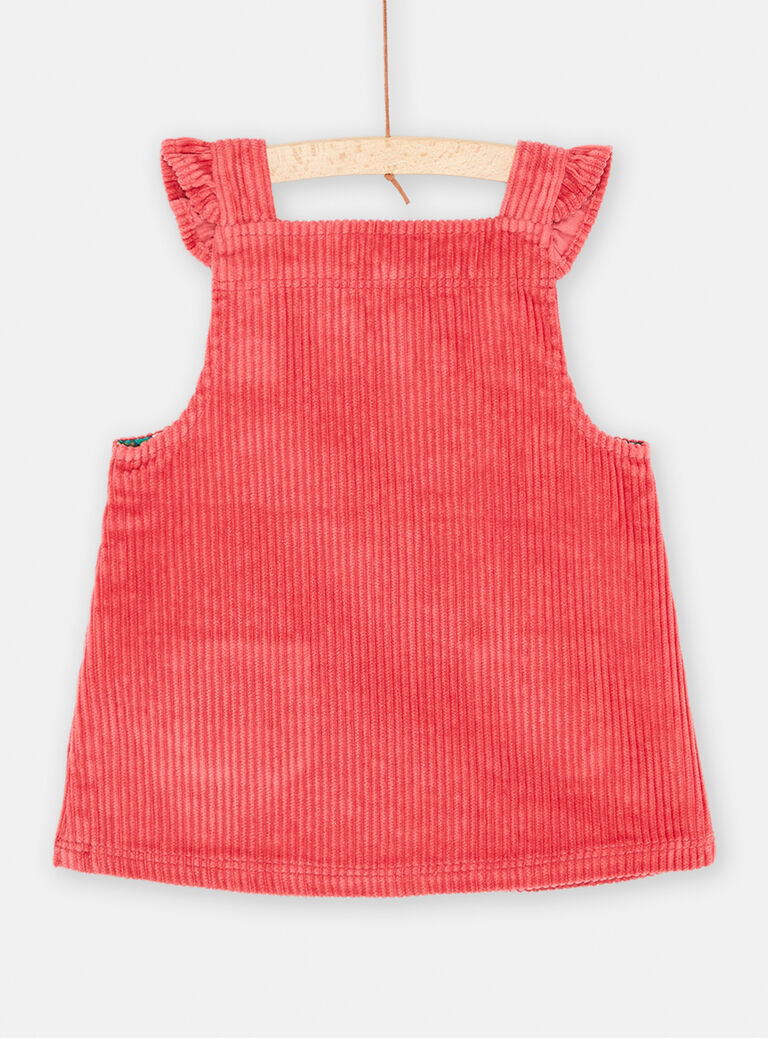 Robe cranberry à bretelles volantées pour bébé fille
