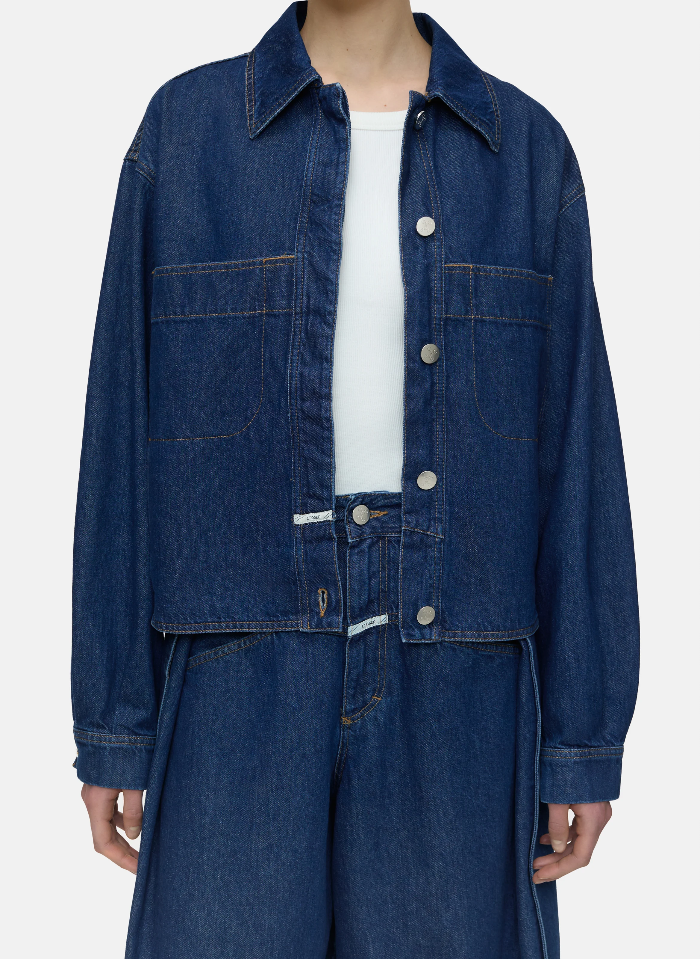 HERITAGE - Veste de travail denim en coton | Bleu