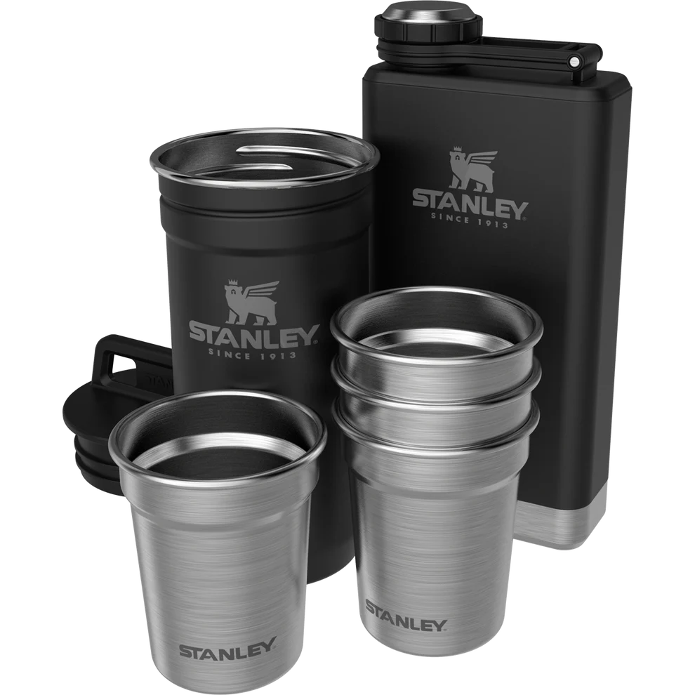 Adventure Pre-Party Shot Glass + Flask Set
