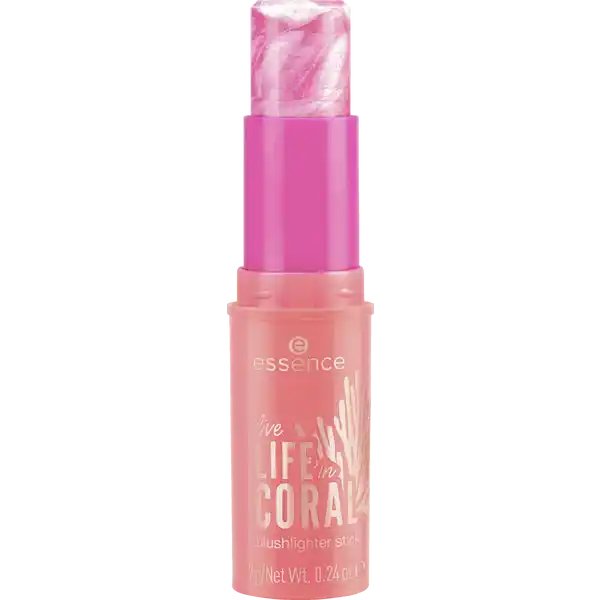 live LIFE in CORAL blushlighter stick 01 Glowin' Coraltastic, Baby!