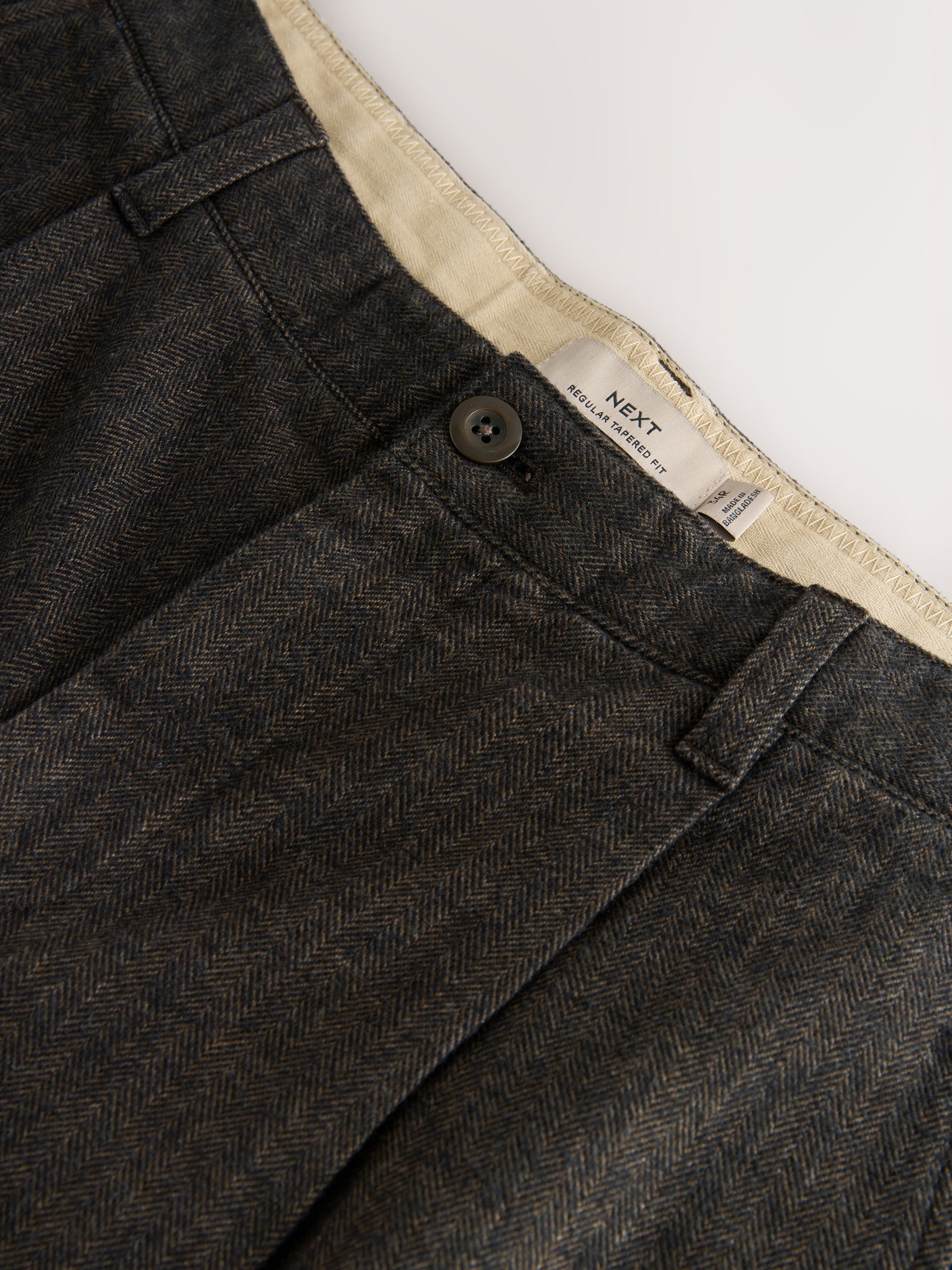 Bruin - Cotton Rich Herringbone Trousers