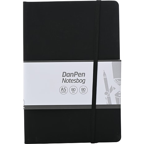 Danpen notesbog PU A5 - sort