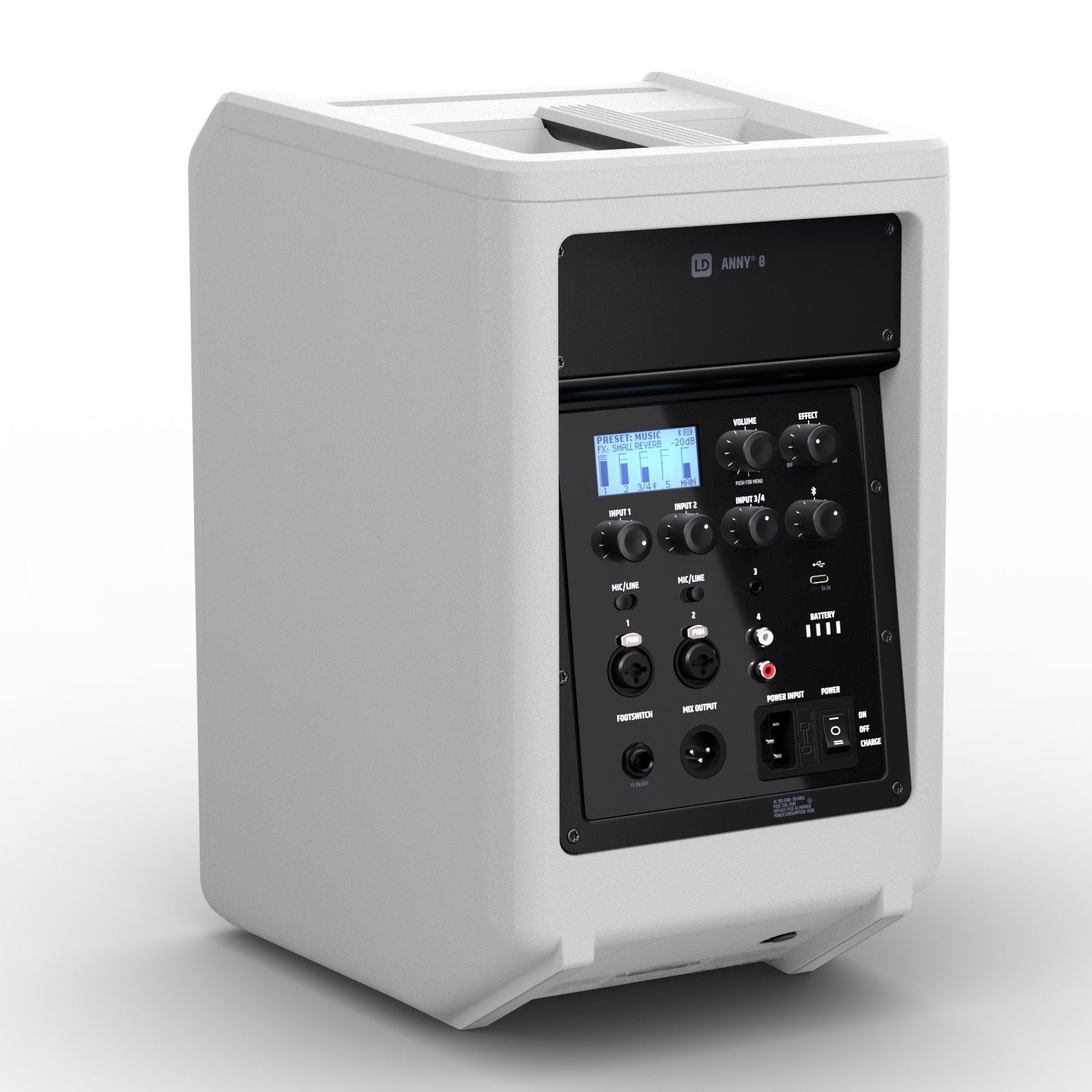 LD Systems ANNY 8 BPH B8 W Pure White met headset 823-832 MHz + 863-865 MHz