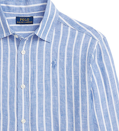 Polo Ralph Lauren Hemd - Lismore - Leinen - Blau/weiß gestreift