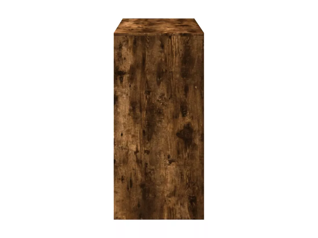 Table de bar chêne fumé 102x50x103,5 cm bois d'ingénierie