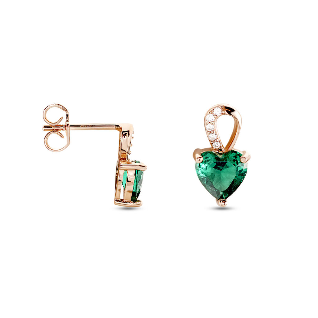 Boucles D'oreilles Puces Argent Rose Atieno Oxyde De Zirconium