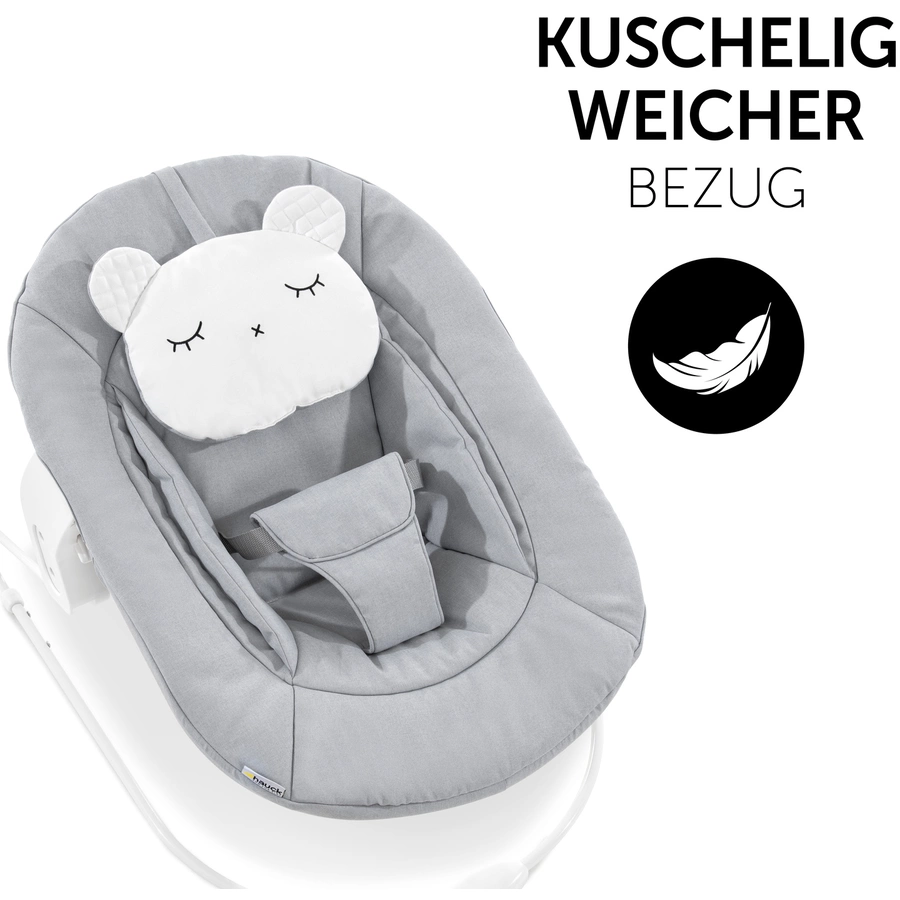 Hauck Babyaufsatz Alpha Bouncer 2in1 Pastel Bear Light Grey
