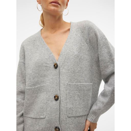 Vero Moda Boom Cardigan, Light Grey Melange, M