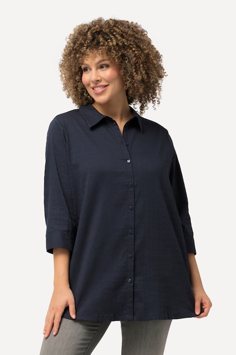 Bluse, Bubble-Qualität, Hemdkragen, 3/4-Arm